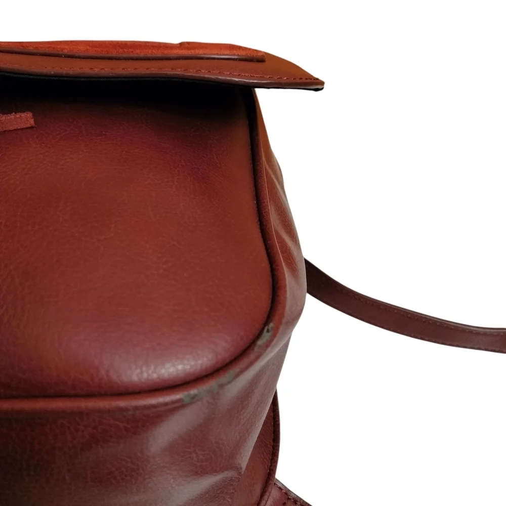American Eagle Outfitters Burgundy and Dark Brown Backpack